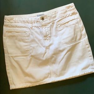 White Denim Miniskirt